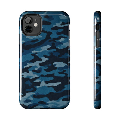 Dark Blue Camouflage – Stylish and Durable iPhone Case for Everyday Use