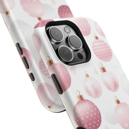 MagSafe iPhone Case: Merry in Pink – Christmas Balls