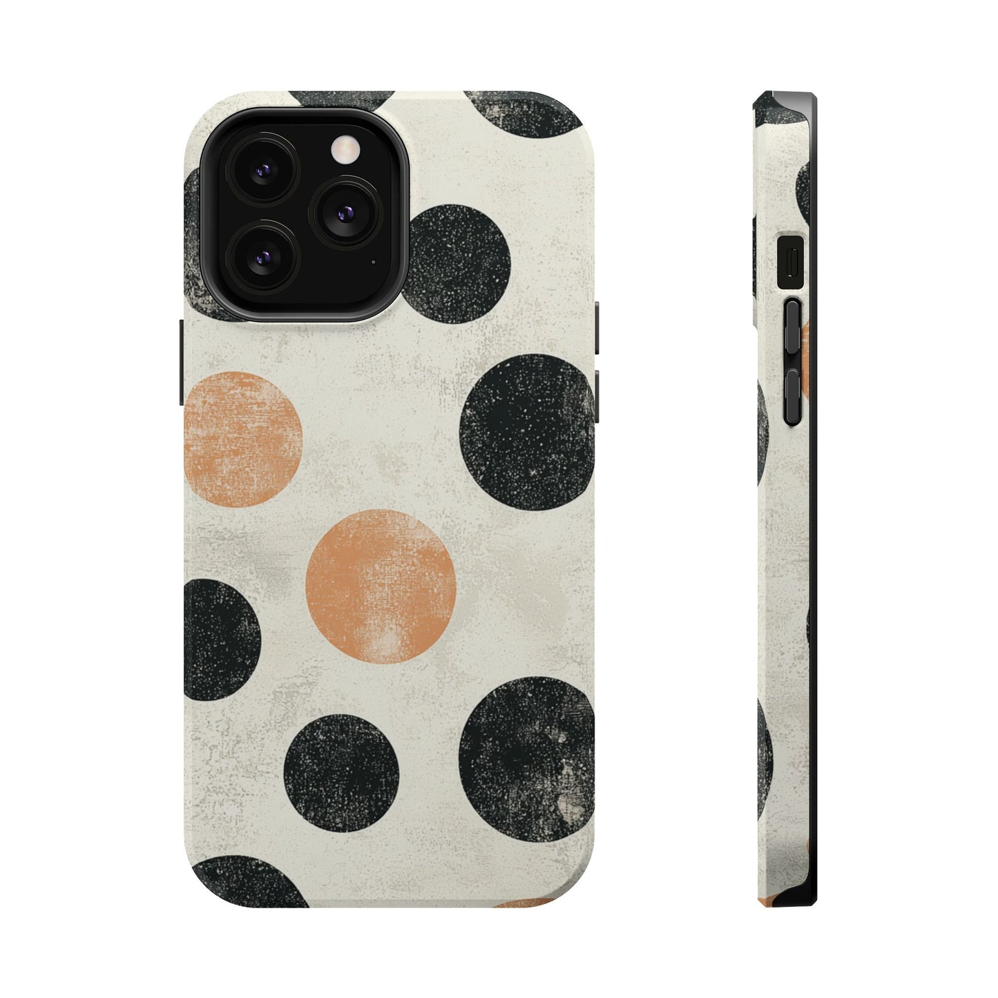 Vintage Polka Dot MagSafe iPhone Case - Retro Abstract Protective Cover