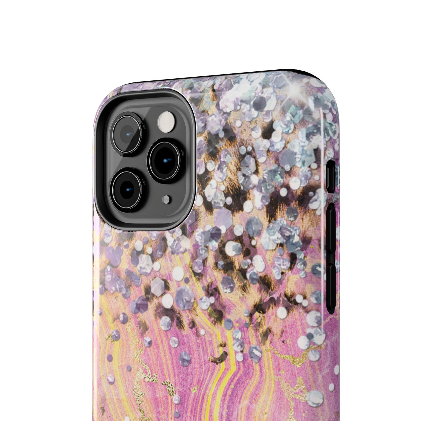 Crystal Glam Leopard - iPhone Series Case with Glitter and Gem Accents