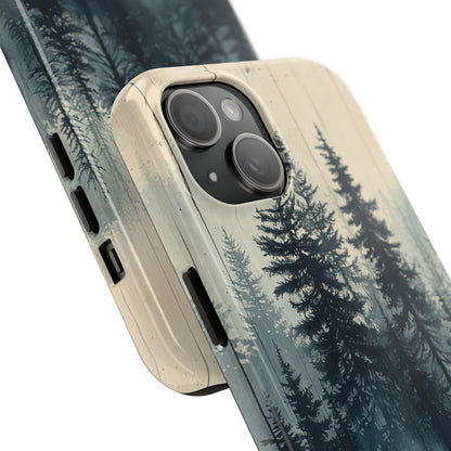 Misty Forest Wood iPhone Case - Nature-Inspired Protective Cover