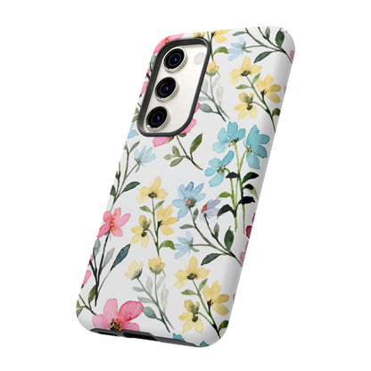 Watercolor Floral Bliss – Samsung Galaxy Case with Pastel Flower Design