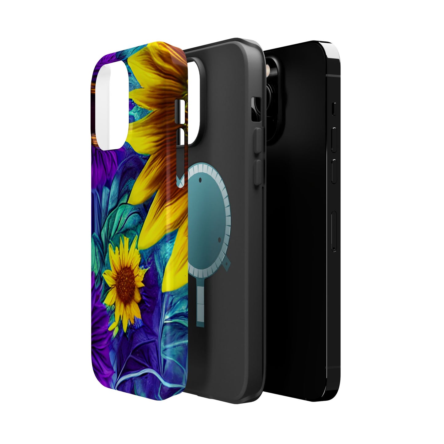 Purple & Gold Sunflower Dream - MagSafe iPhone Series Case