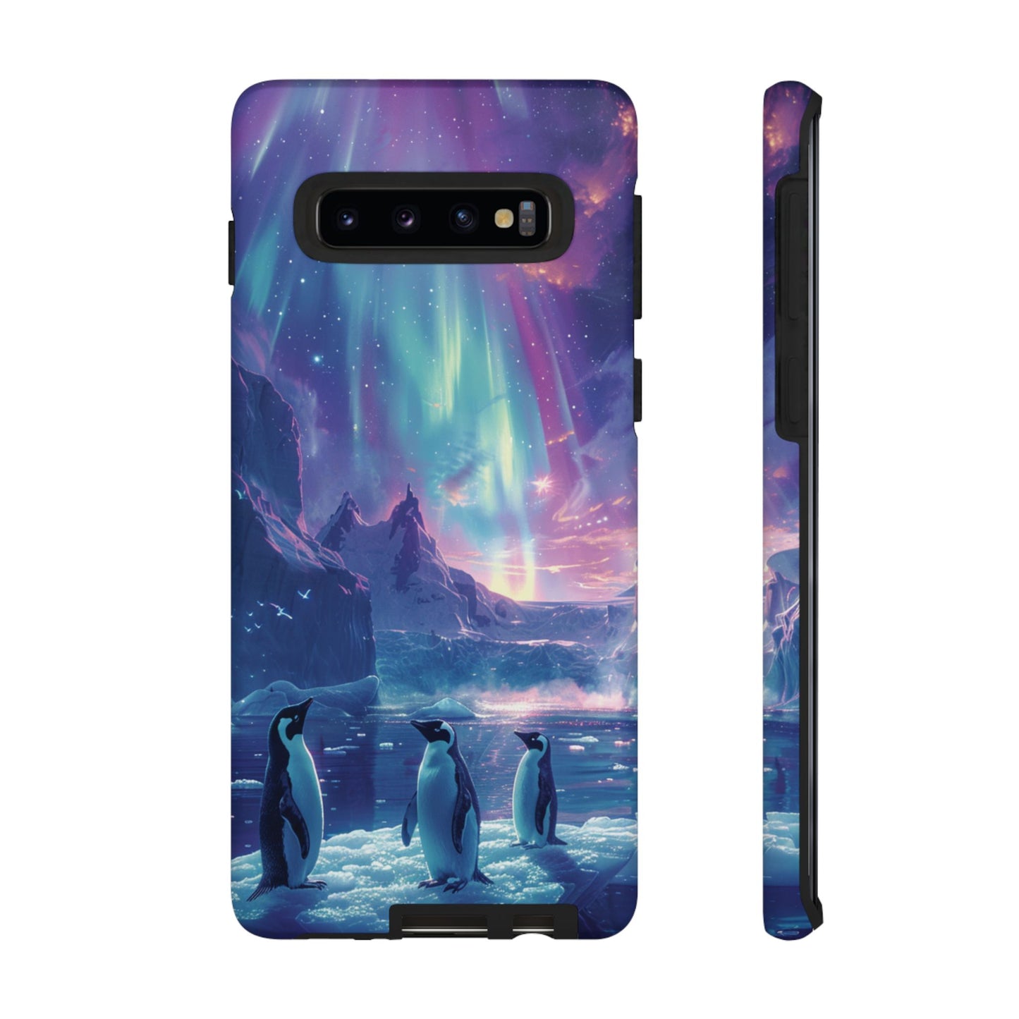 Penguin Parade Northern Lights iPhone Case