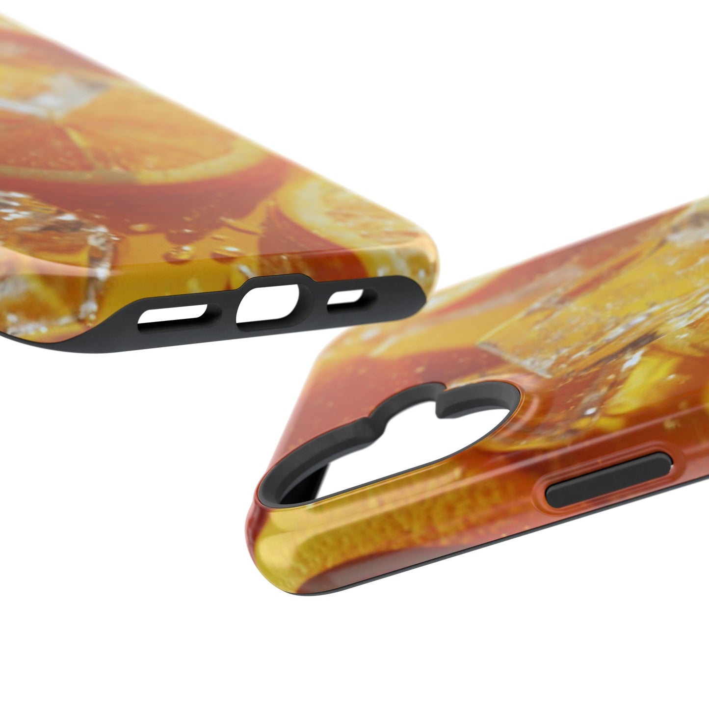 Citrus Orange Splash MagSafe iPhone Case – Dual-Layer Tough Protection, Vibrant Summer Design