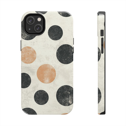 Vintage Polka Dot iPhone Case - Retro Abstract Protective Cover