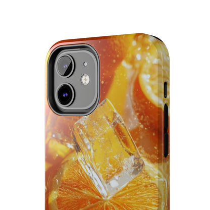 Citrus Orange Splash iPhone Case – Dual-Layer Tough Protection, Vibrant Summer Design