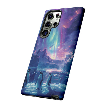 Penguin Parade Northern Lights iPhone Case