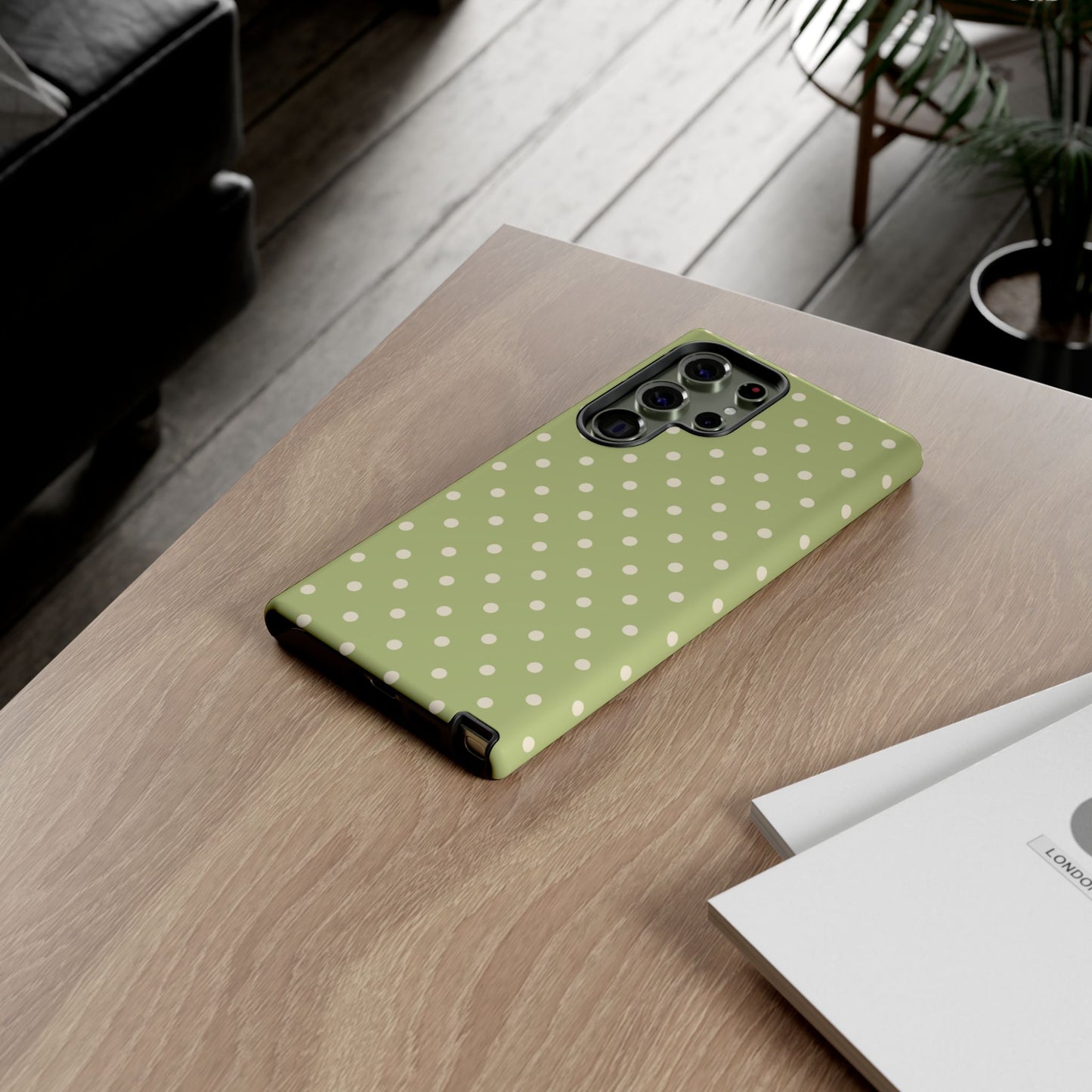 Sage Green Polka Dots – Samsung Galaxy Case