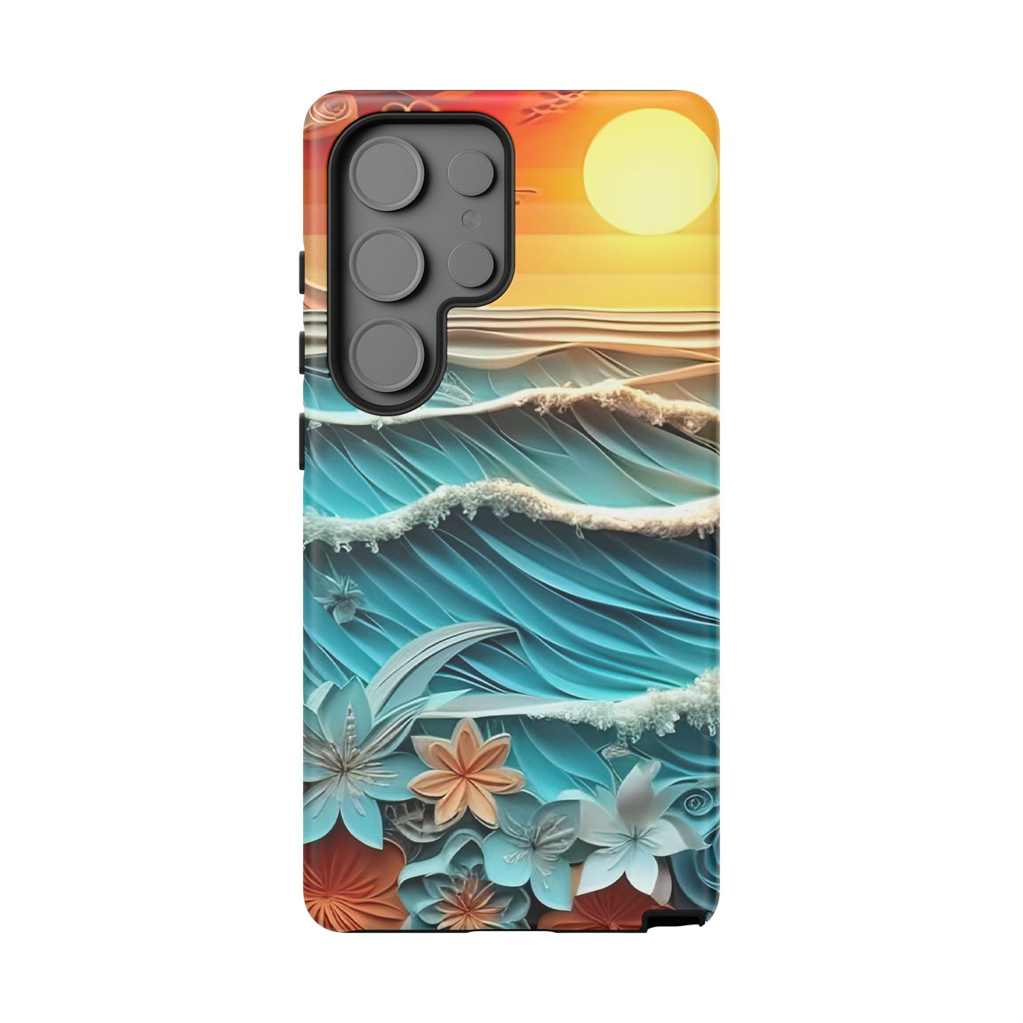 Tropical Sunset Paper Art Ocean – Samsung Galaxy Series Case