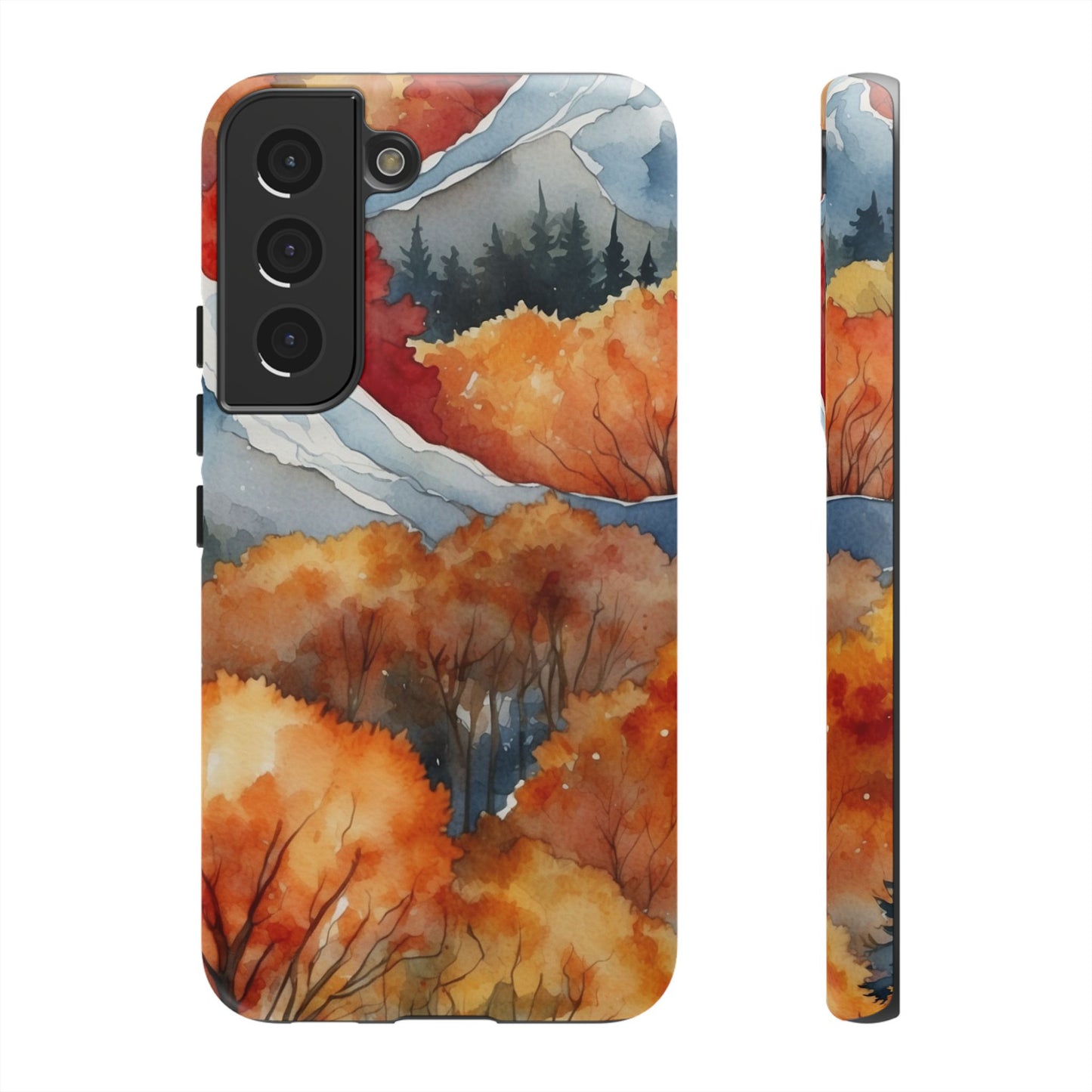 Autumn Mountain Forest Watercolor - Samsung Galaxy Case