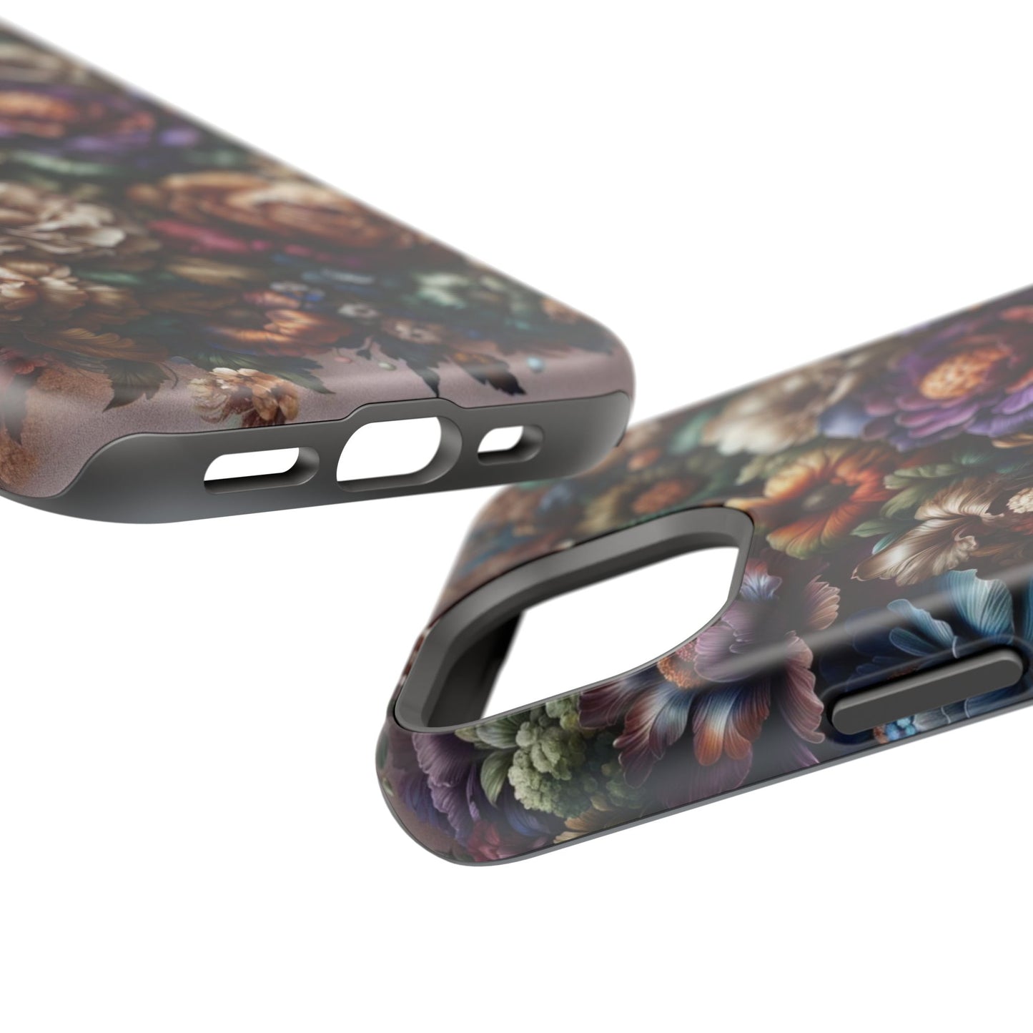 Floral Elegance MagSafe Compatible iPhone Case – Protective Dual-Layer Design with Vibrant Full-Wrap Print