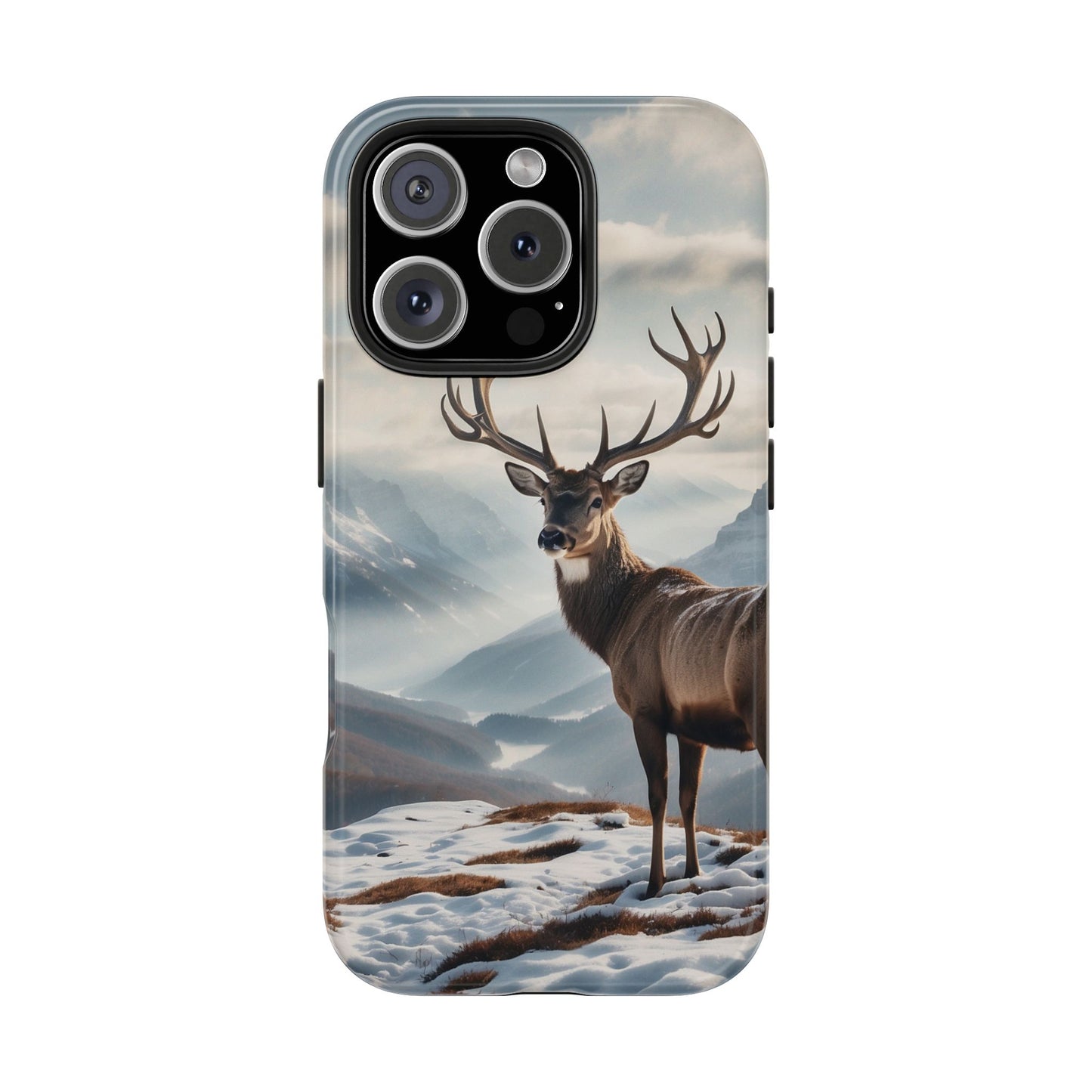 Alpine Majesty: Stag in Snow – iPhone Case