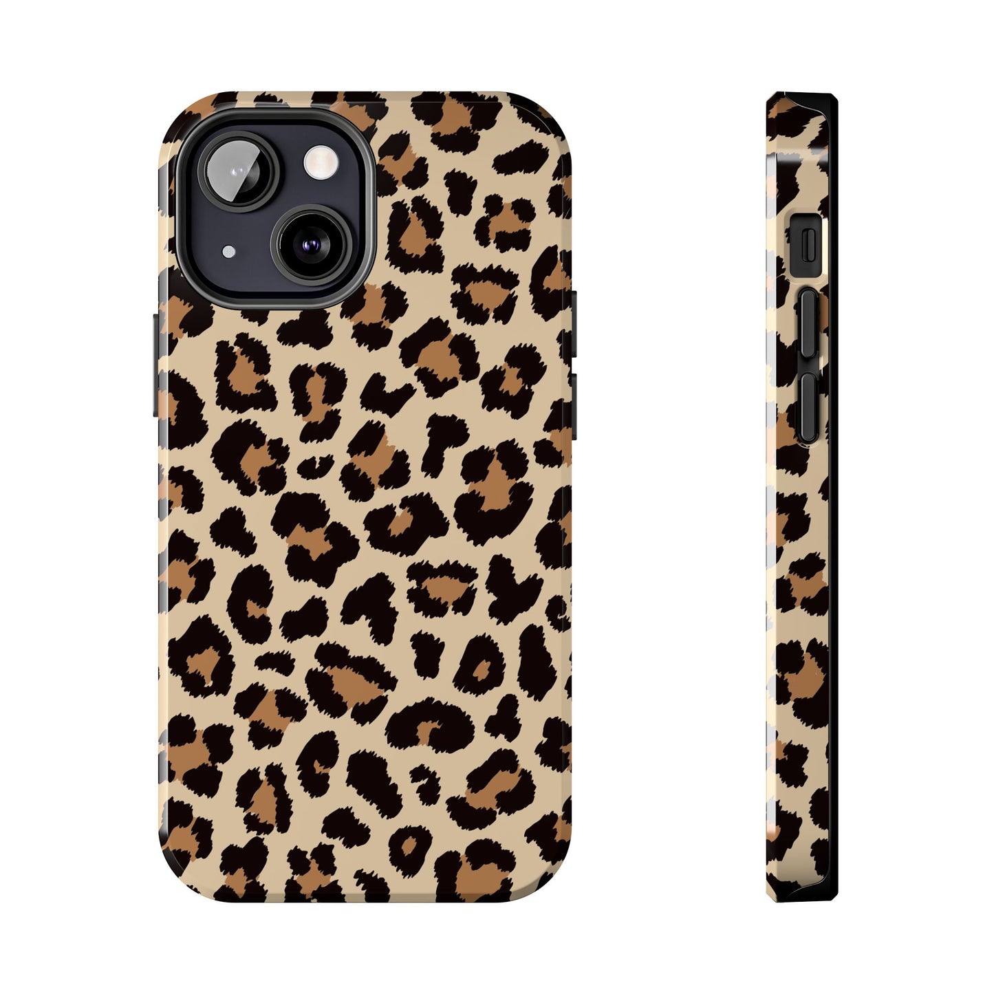 Wild Leopard Print Tough iPhone Case – Bold Animal Pattern Design with Dual-Layer Protection