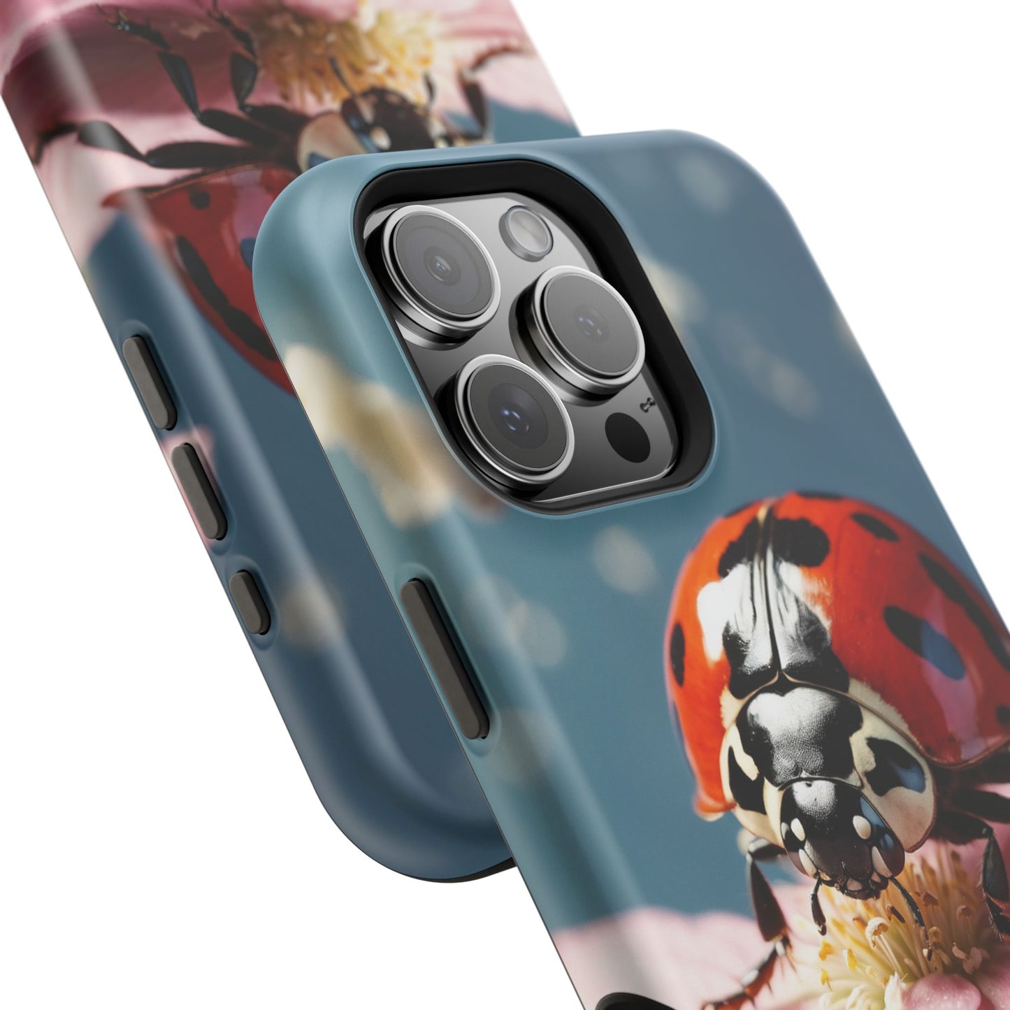 MagSafe iPhone Case: Floral Ladybug Delight