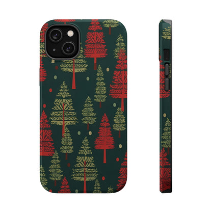 Retro Christmas Trees Pattern -  MagSafe iPhone Series Case