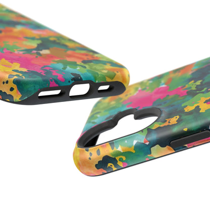 Vibrant Watercolor Splash MagSafe Case – Colorful Abstract Design with MagSafe Compatibility