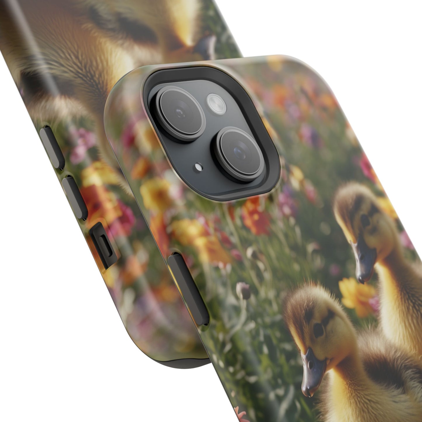 Charming Ducklings in Floral Garden - MagSafe iPhone Case