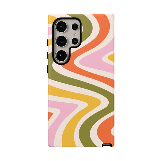 Retro Groove Samsung Galaxy Case – 70s-Inspired Design with Dual-Layer Protection