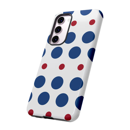 Bold Navy & Red Polka Dot Pattern – Samsung Galaxy Case