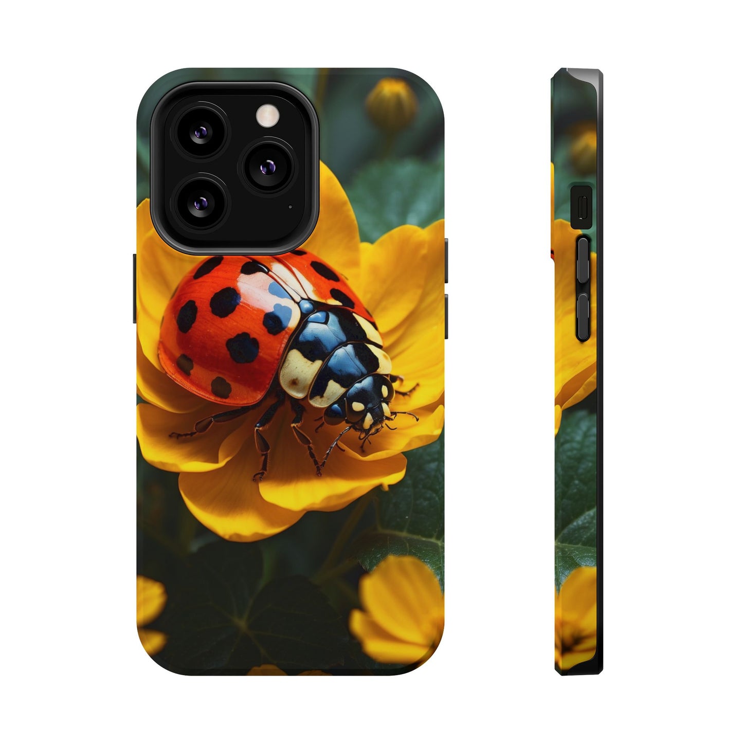 Yellow Blossoms with Bug Accent - MagSafe iPhone Case