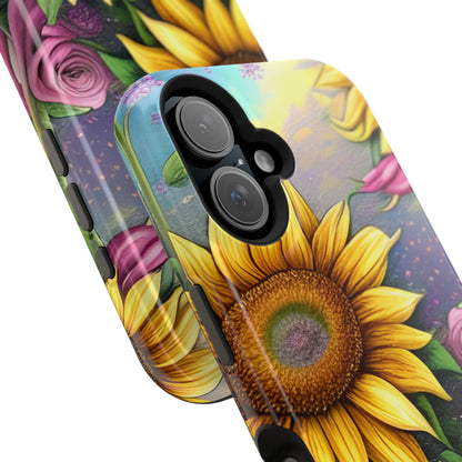 Whimsical Sunflower & Rose Garden - MagSafe iPhone Series Case