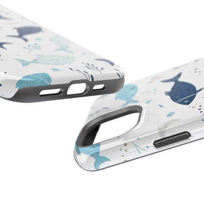 Oceanic Blue Fish Pattern - MagSafe iPhone Series Case