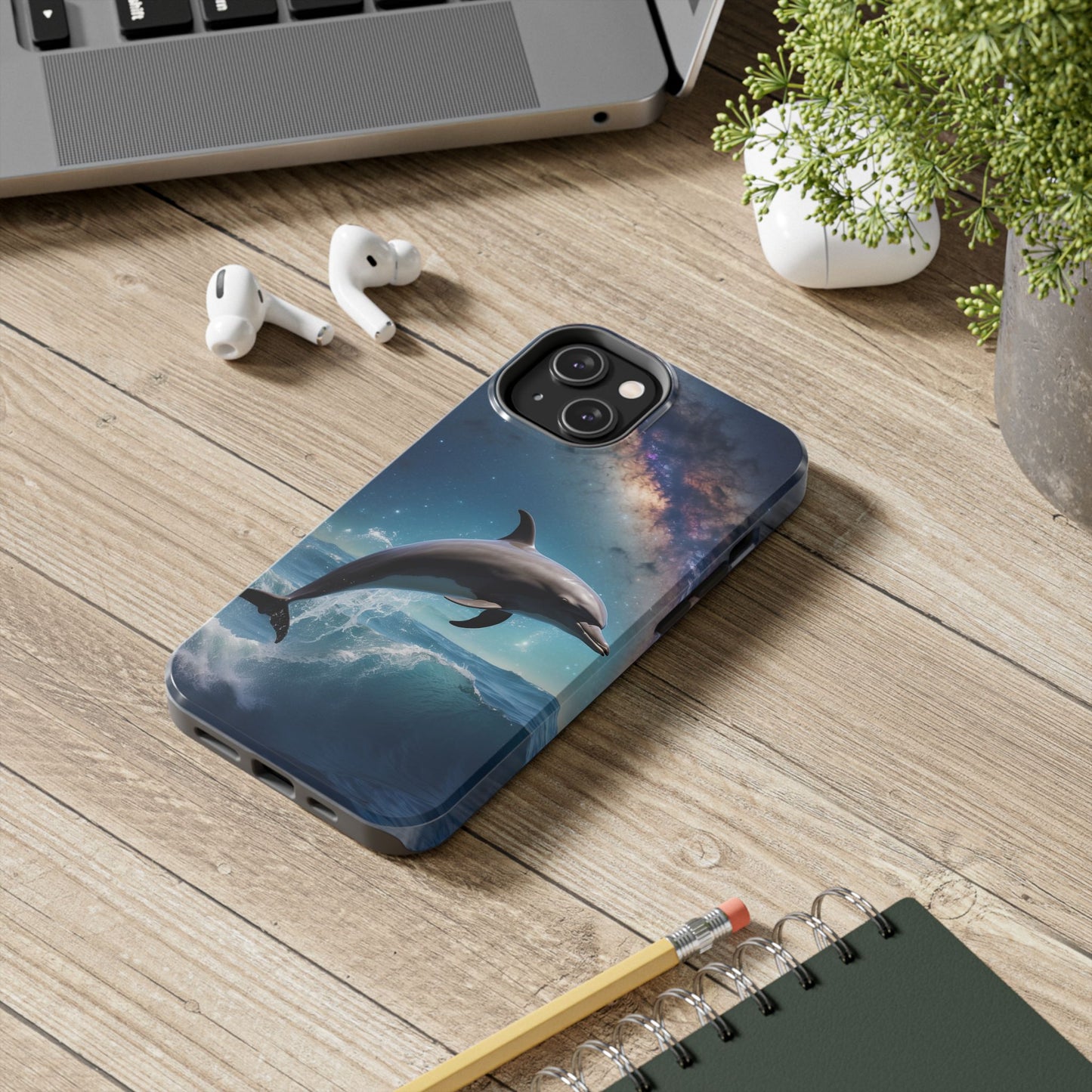 Dolphin Galaxy Splash - iPhone Case