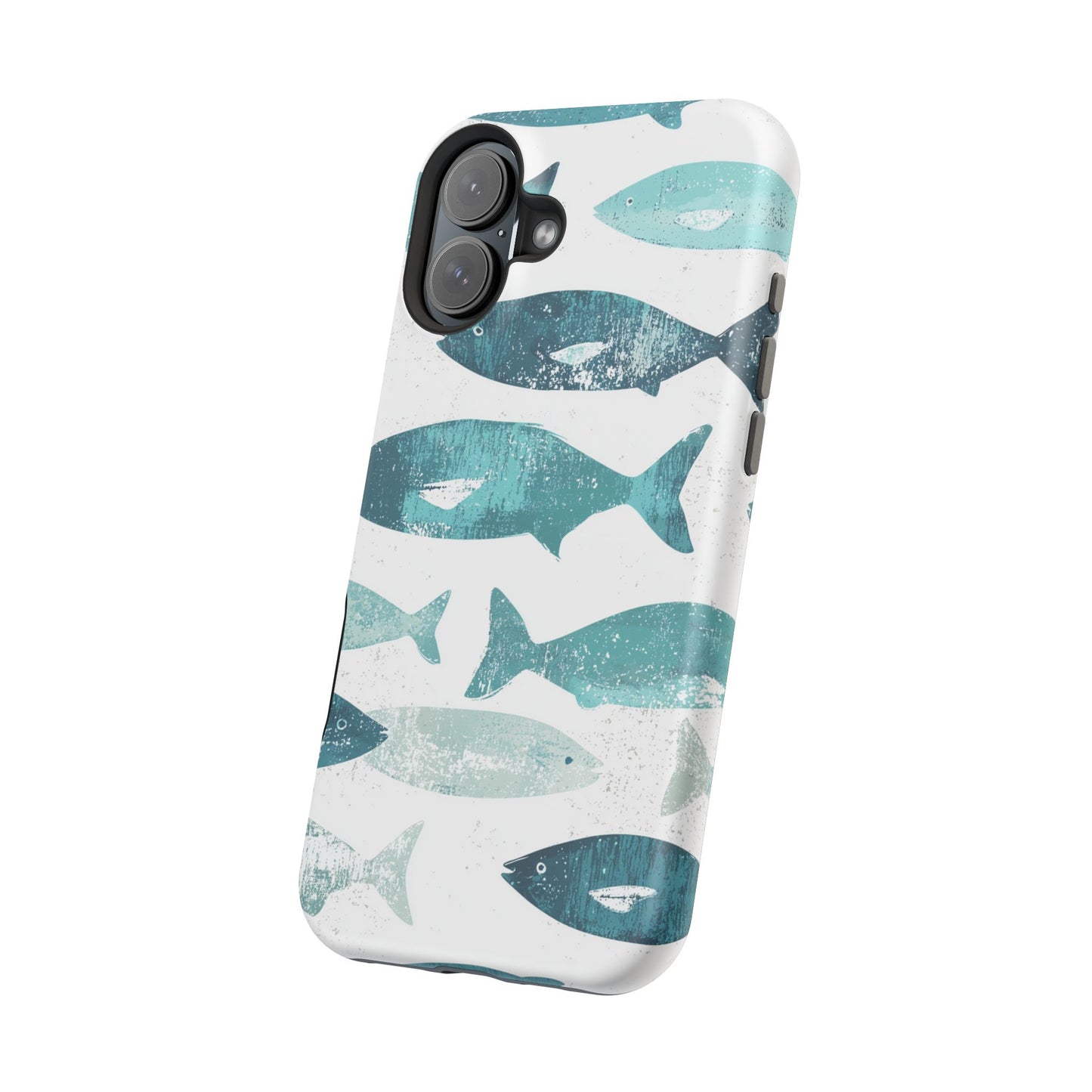 Vintage Blue Fish Print - MagSafe iPhone Series Case