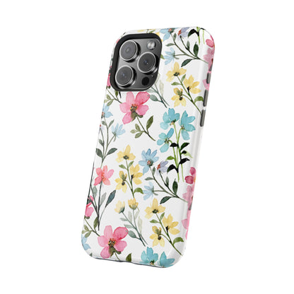 Watercolor Floral Bliss – MagSafe Case with Pastel Flower Design