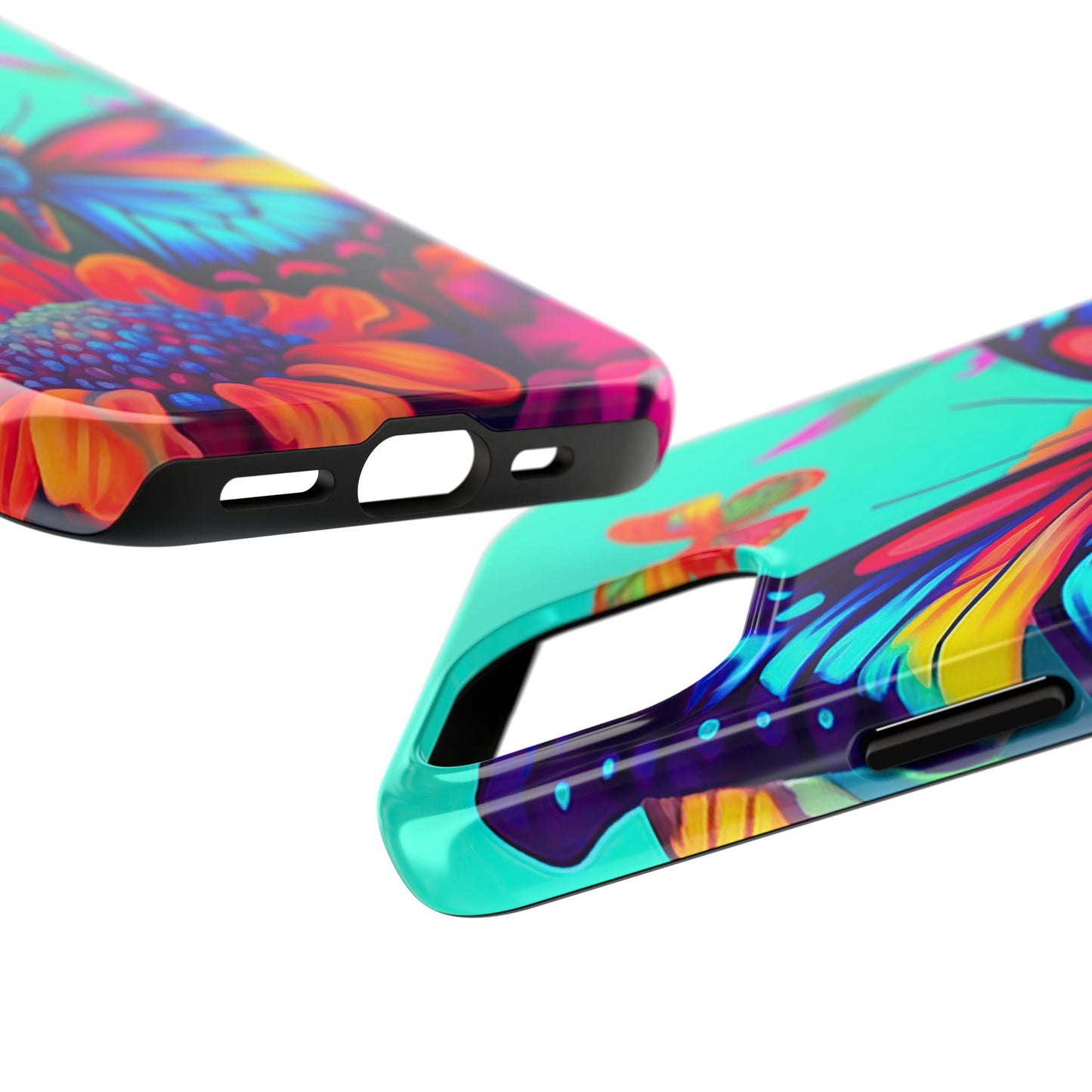 Vivid Butterfly & Floral Burst - iPhone Series Case