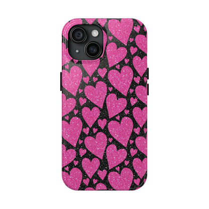 Glitter Hearts iPhone Case