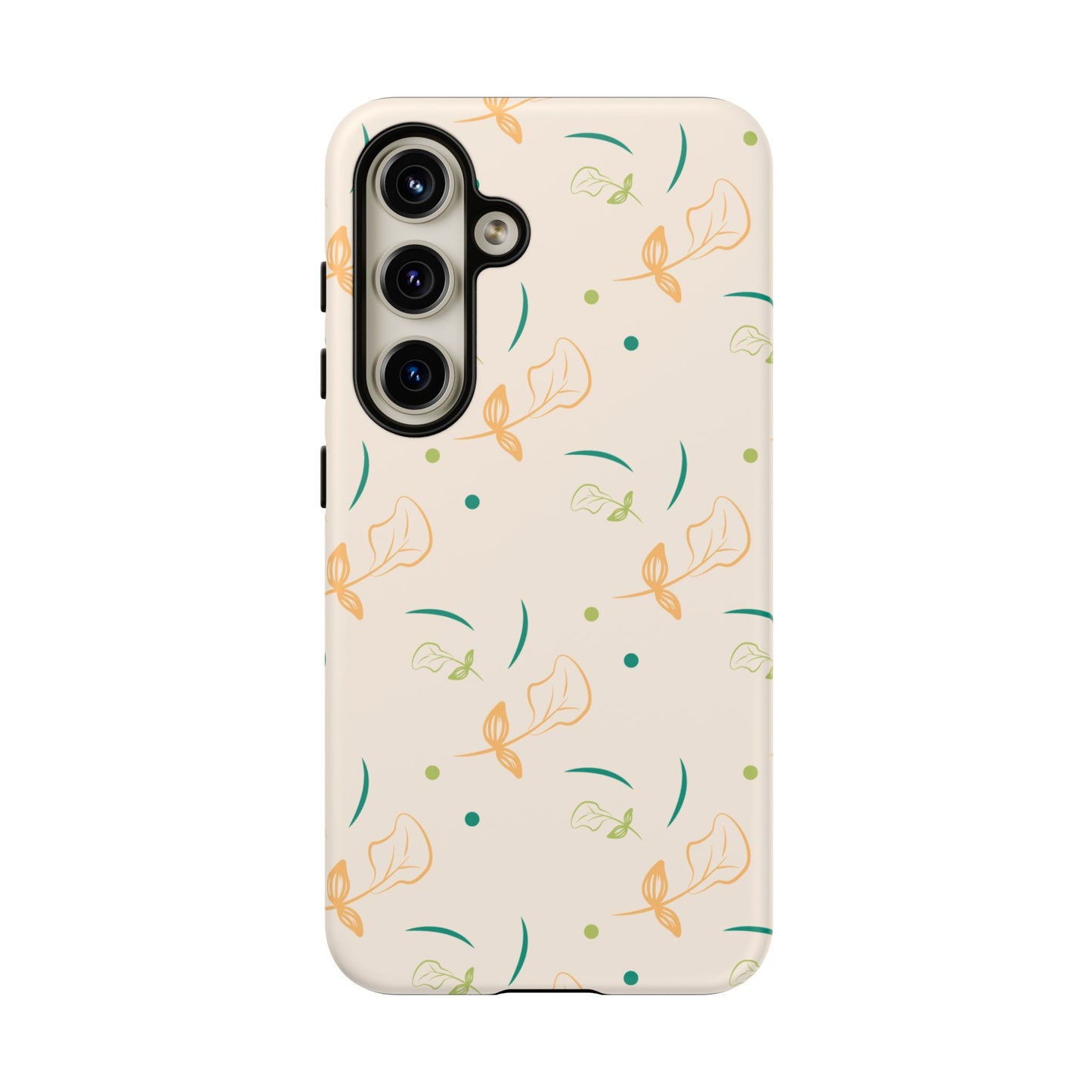 Soft Pastel Abstract Floral Tough Samsung Galaxy Case – Playful Minimalist Design with Dual-Layer Protection