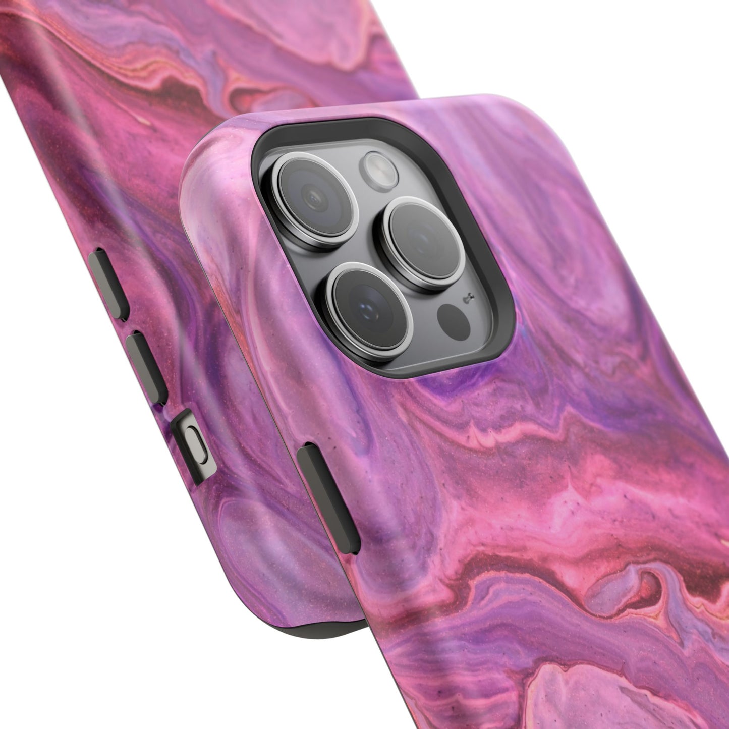 Lavender Dreamscape – MagSafe Case with Abstract Purple & Pink Marble Art