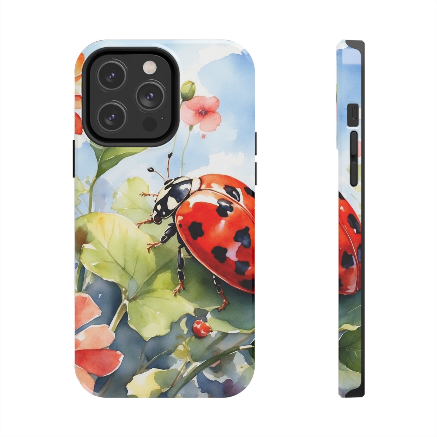 Watercolor Ladybug & Poppy Fields - iPhone Series Case