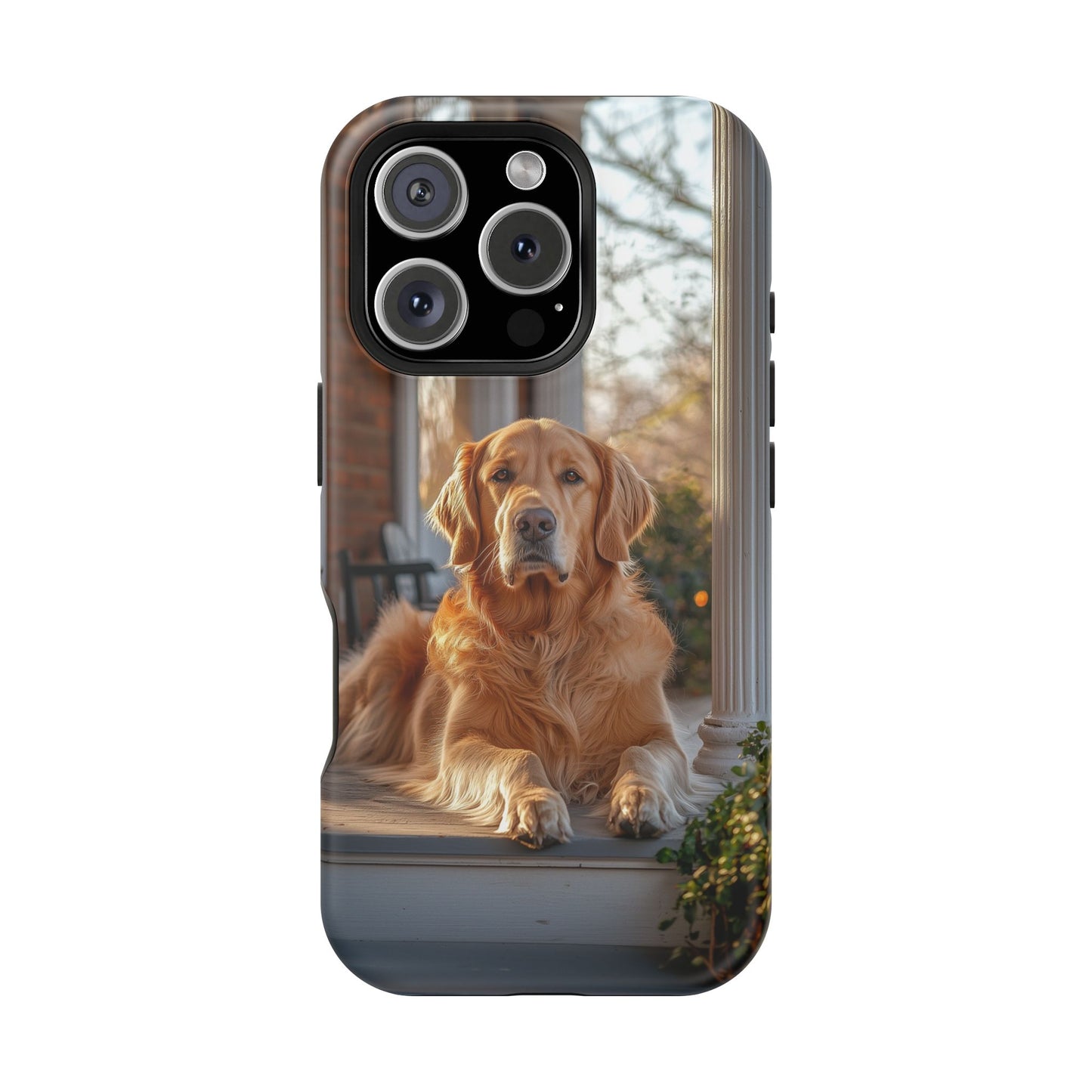 Golden Retriever on Porch - iPhone MagSafe Series Case