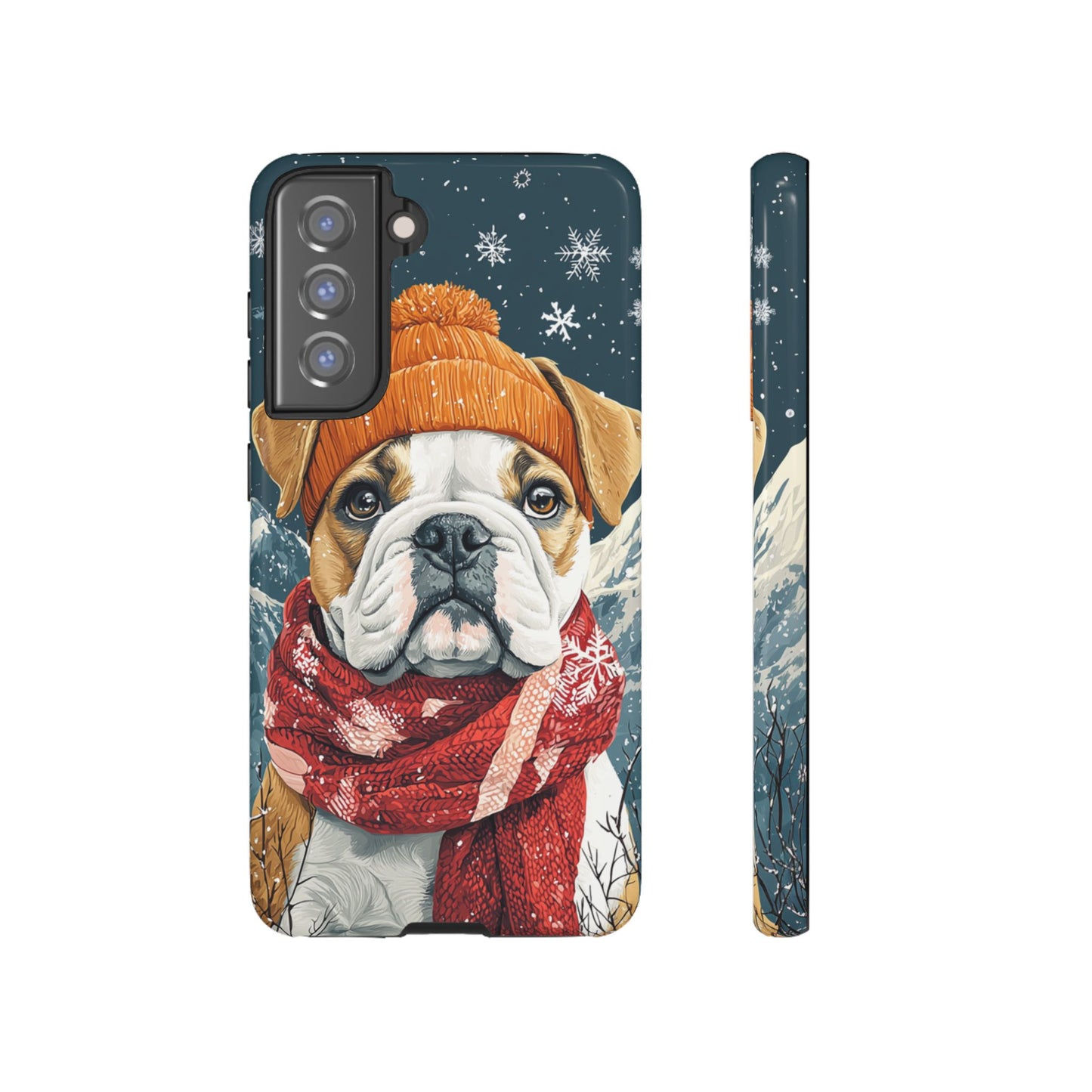 Cozy French Bulldog Samsung Galaxy Case – Rustic Fireplace Protective Cover