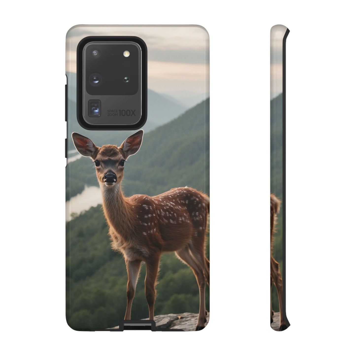 Majestic Fawn Overlooking Mountain Vista Samsung Galaxy Case
