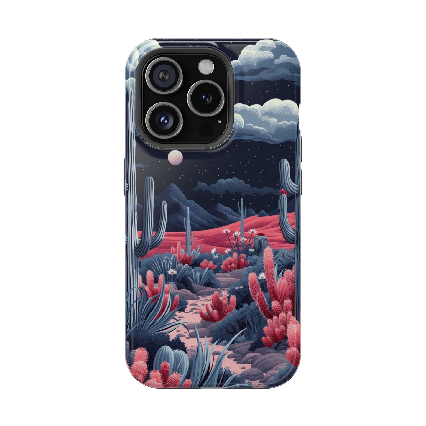 Moonlit Saguaro iPhone Case