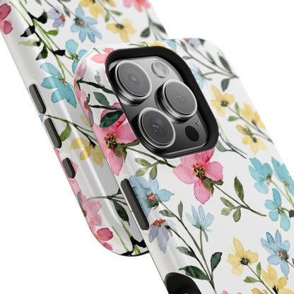 Watercolor Floral Bliss – MagSafe Case with Pastel Flower Design