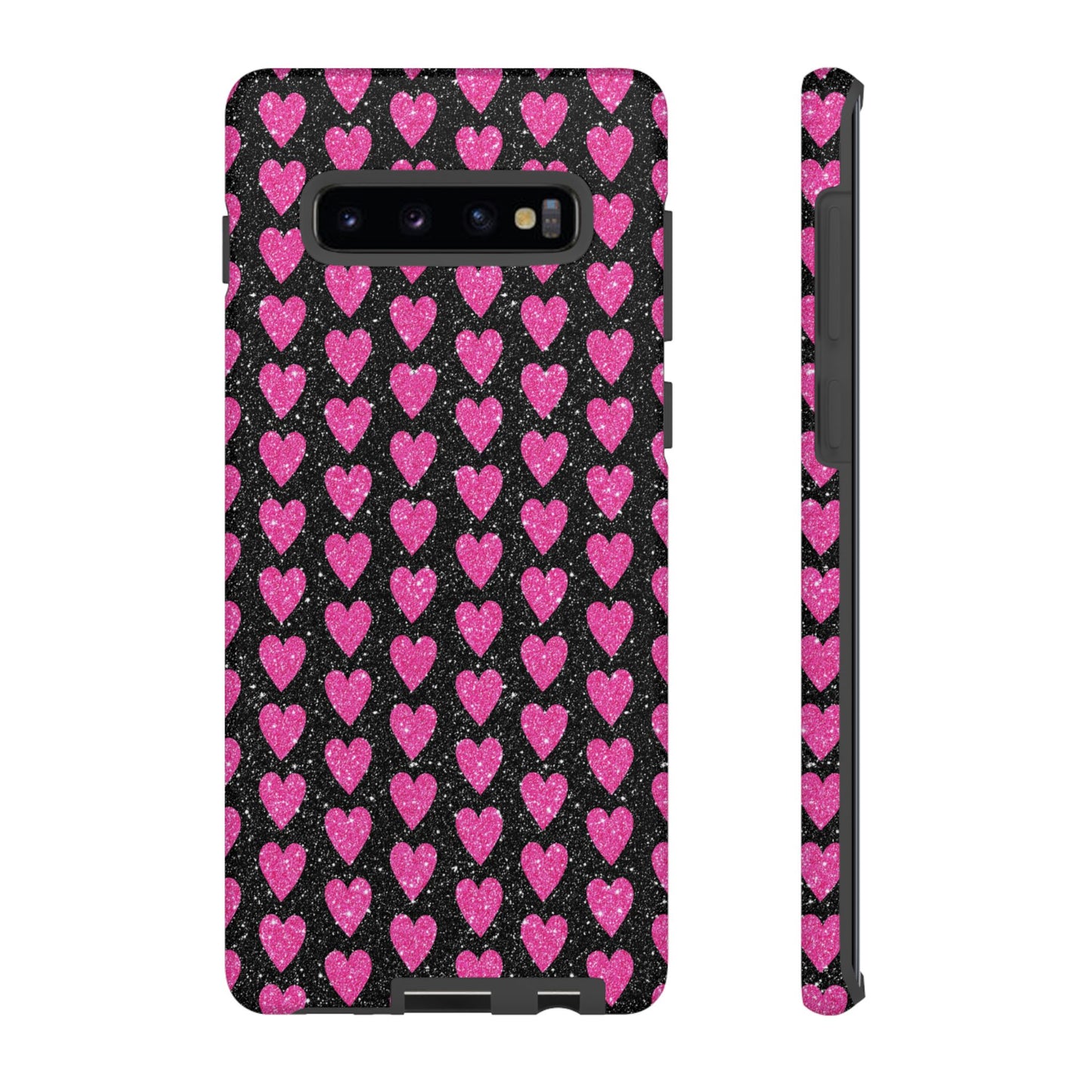 Glitter Pink Hearts Samsung Galaxy Case