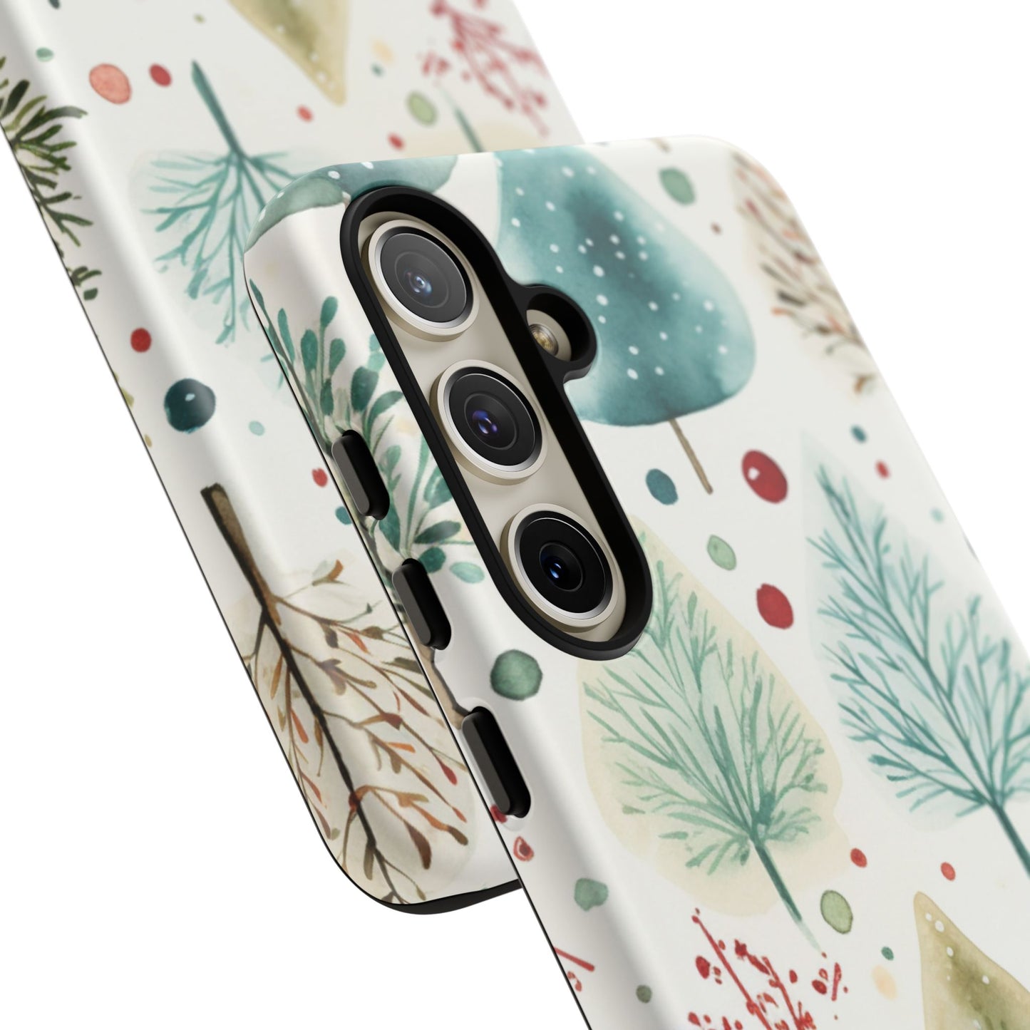 Watercolor Winter Trees Samsung Galaxy Case – Nature-Inspired, Holiday Theme Protective Cover