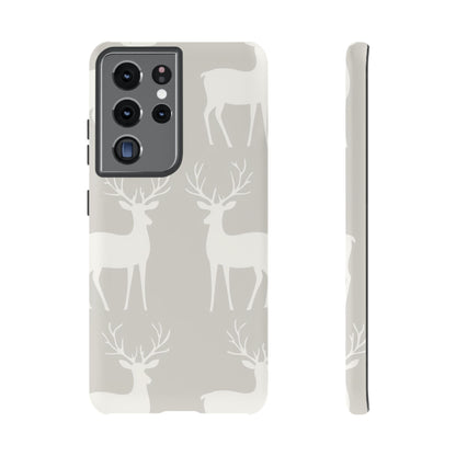 Elegant White Reindeer Pattern – Samsung Galaxy Series Case