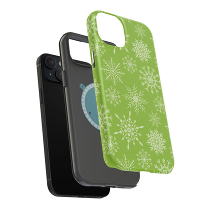 Green Snowflake Pattern – MagSafe iPhone Series Case