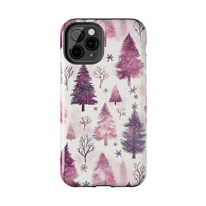 Winter Wonderland Purple Christmas Trees – iPhone Series Case