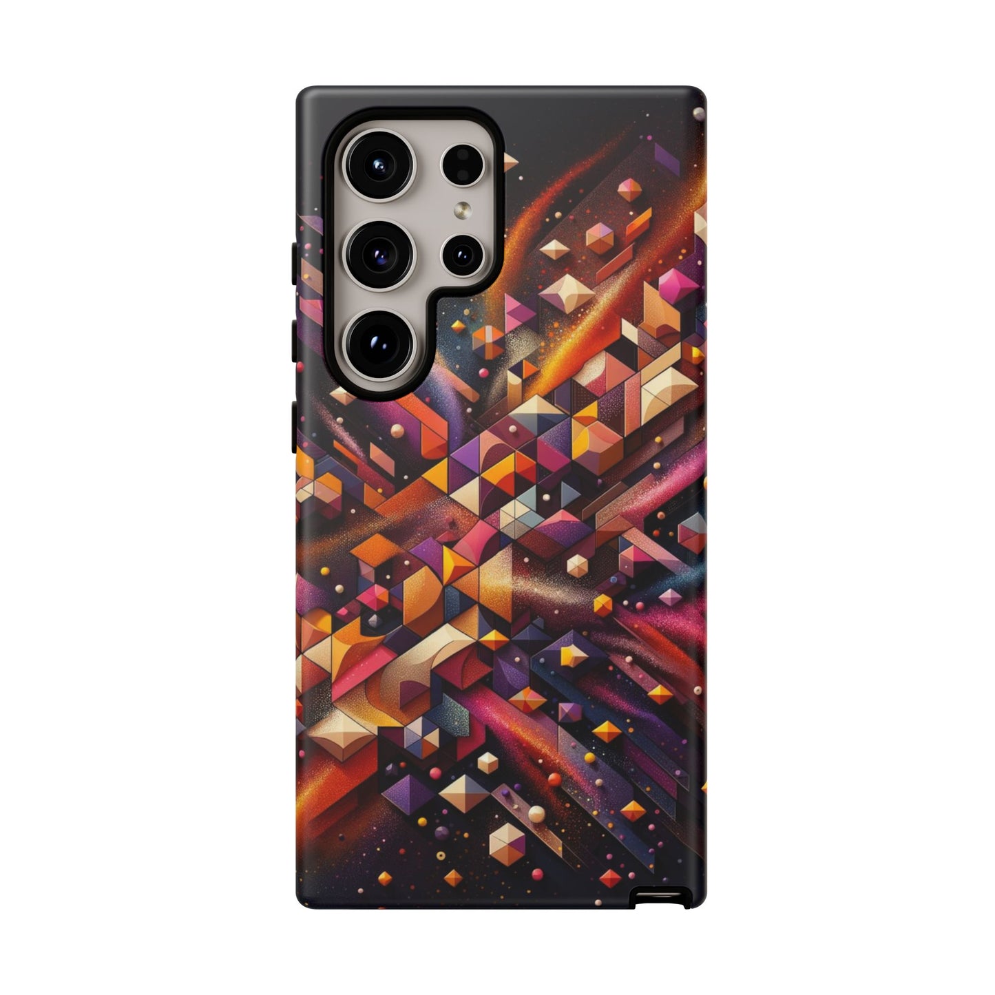 Vibrant Geometric Case | Futuristic Cosmic Art