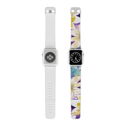 Abstract Floral Watercolor Splash Apple Watch Band