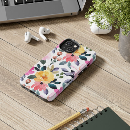 Blossoming Beauty – iPhone Series Case with Vibrant Watercolor Flowers