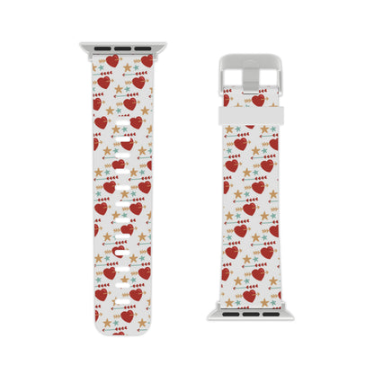 Retro Hearts and Stars Apple Watch Band