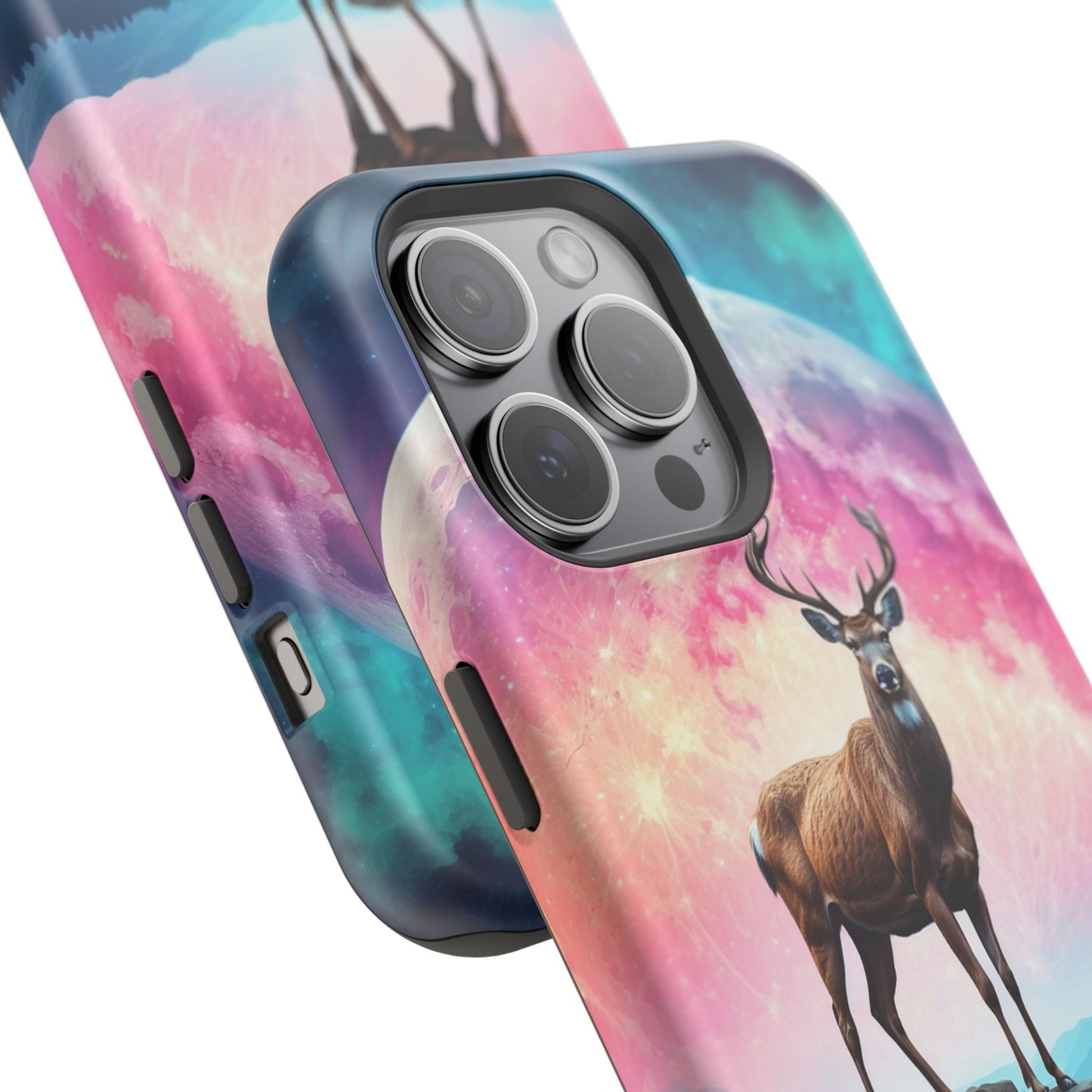 Vibrant Stag in Bloom – MagSafe iPhone Case